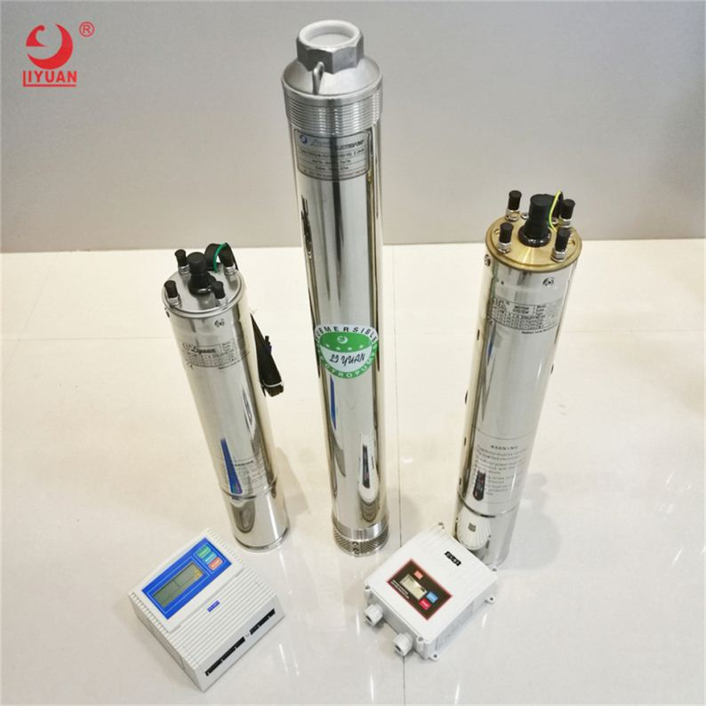 Pompe Solaire Submersible 1500W, Pour Puits Profond Jusqu'à 135m, Avec Contrôleur MPPT, En Acier Inox